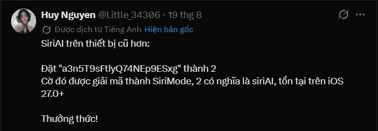 Siri AI có thể được kích hoạt trên iPhone đời cũ nhờ flag ẩn trong iOS 27